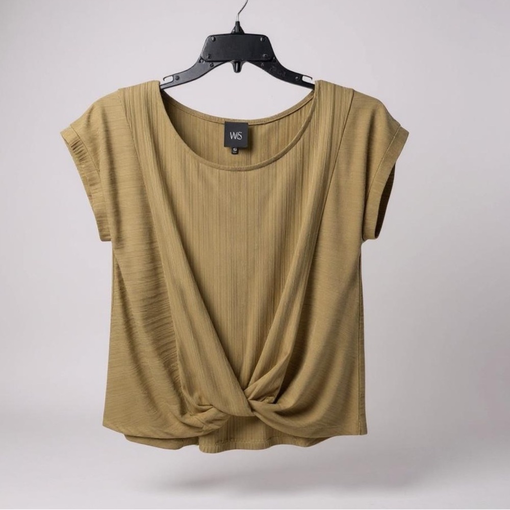 Anthropologie W5 Tan‎ Twist Front Tee